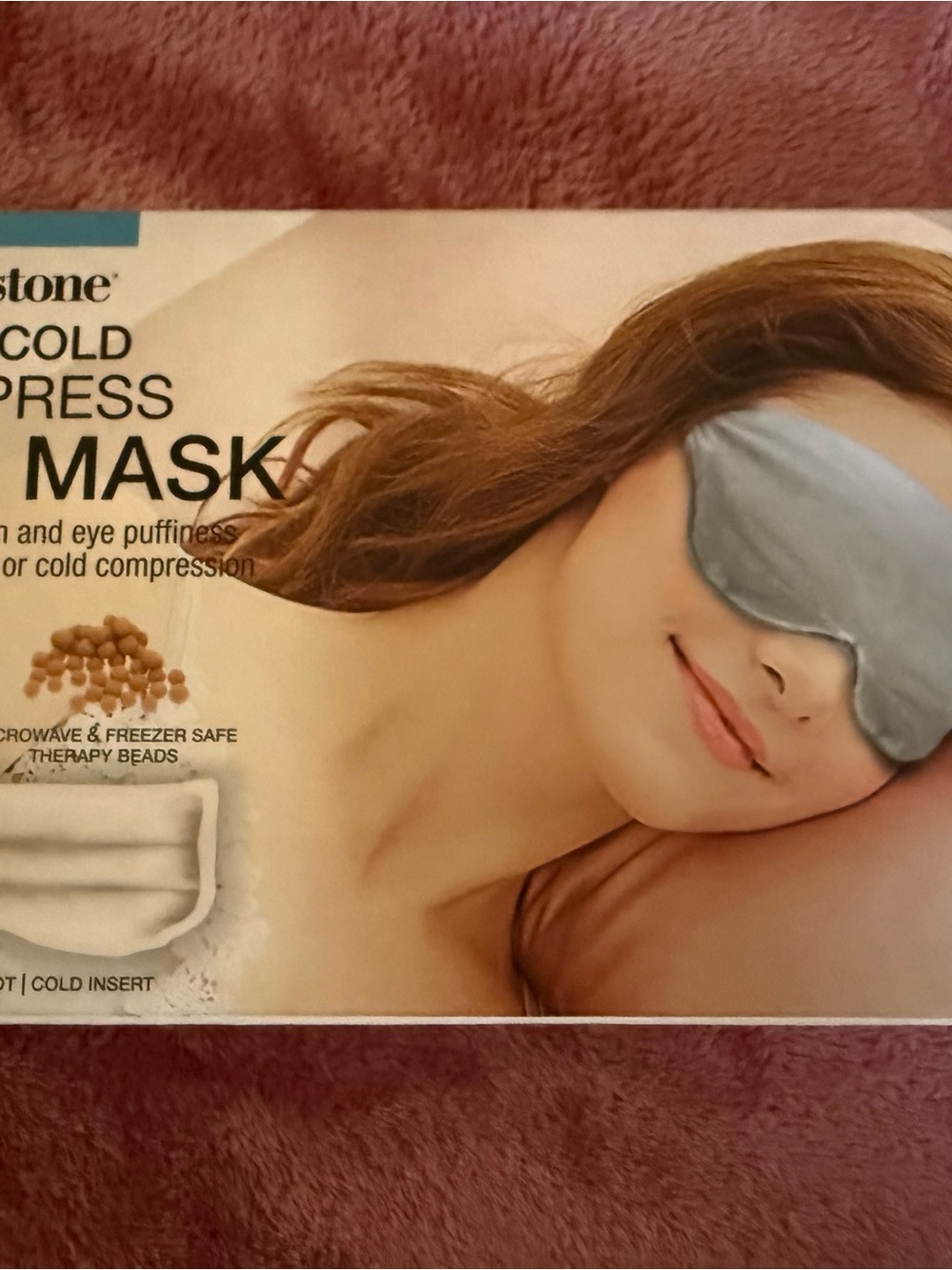 Brookstone hot cold compress eye mask brand new in box
